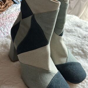 Stylish Two-Tone Women's Boots